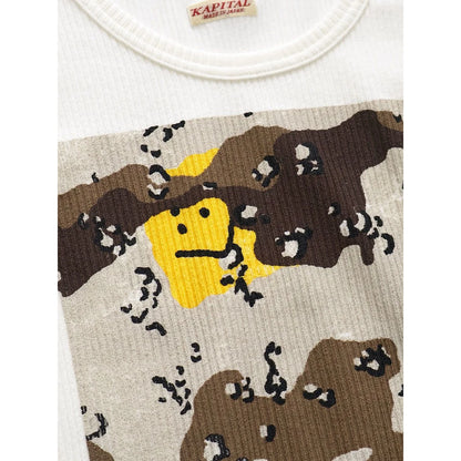 Kapital Stretch Rib Knit Tank Top (Peckish Chocolate Chip Camo)