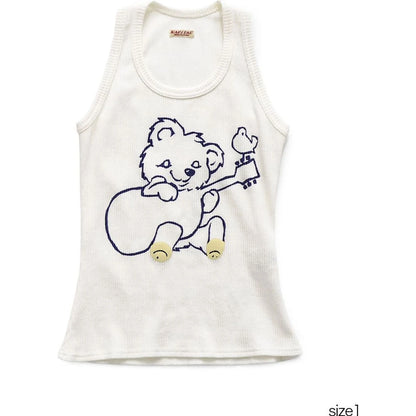 Kapital Stretch Rib Knit Tank Top (Little Bear & Harmony Print)