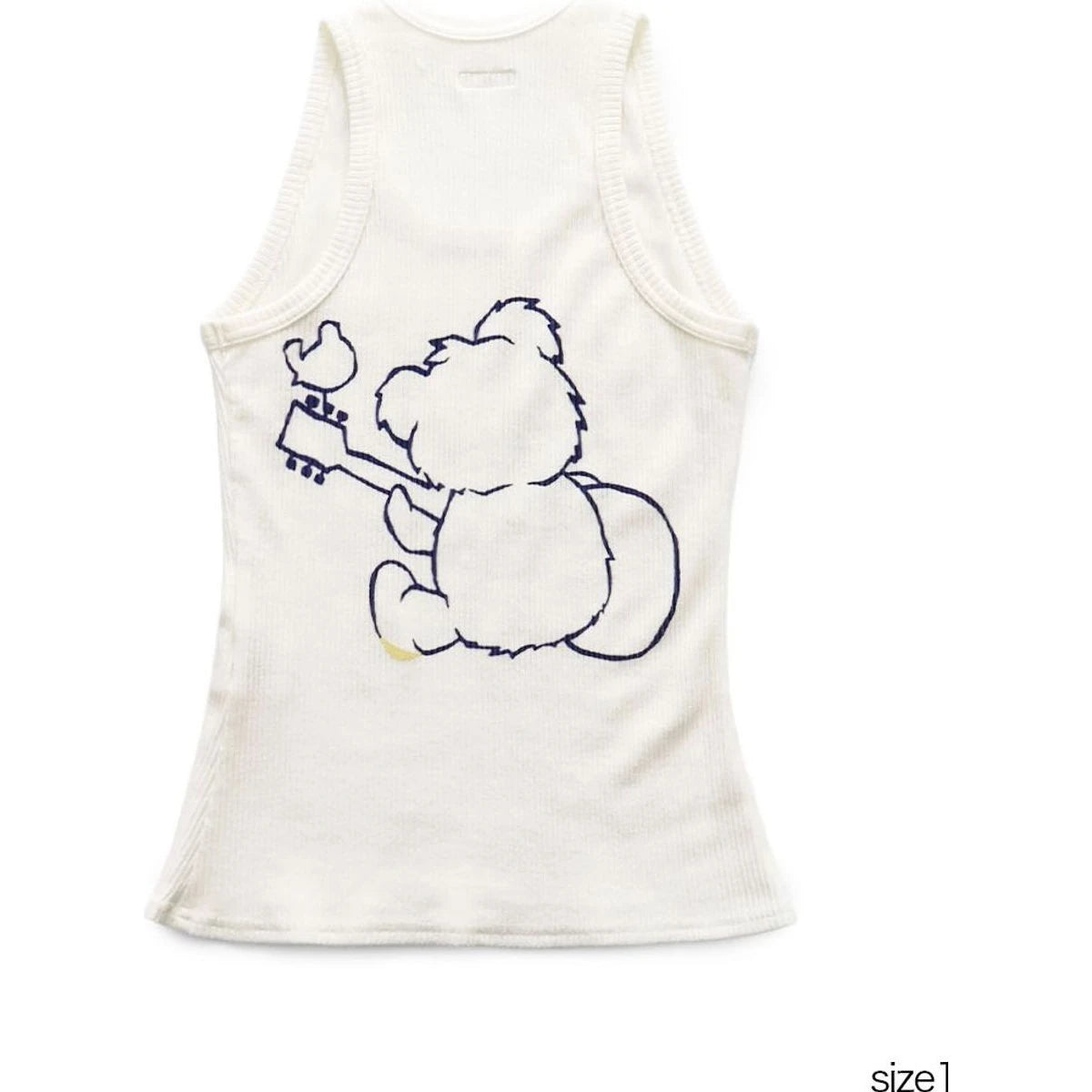 Kapital Stretch Rib Knit Tank Top (Little Bear & Harmony Print)