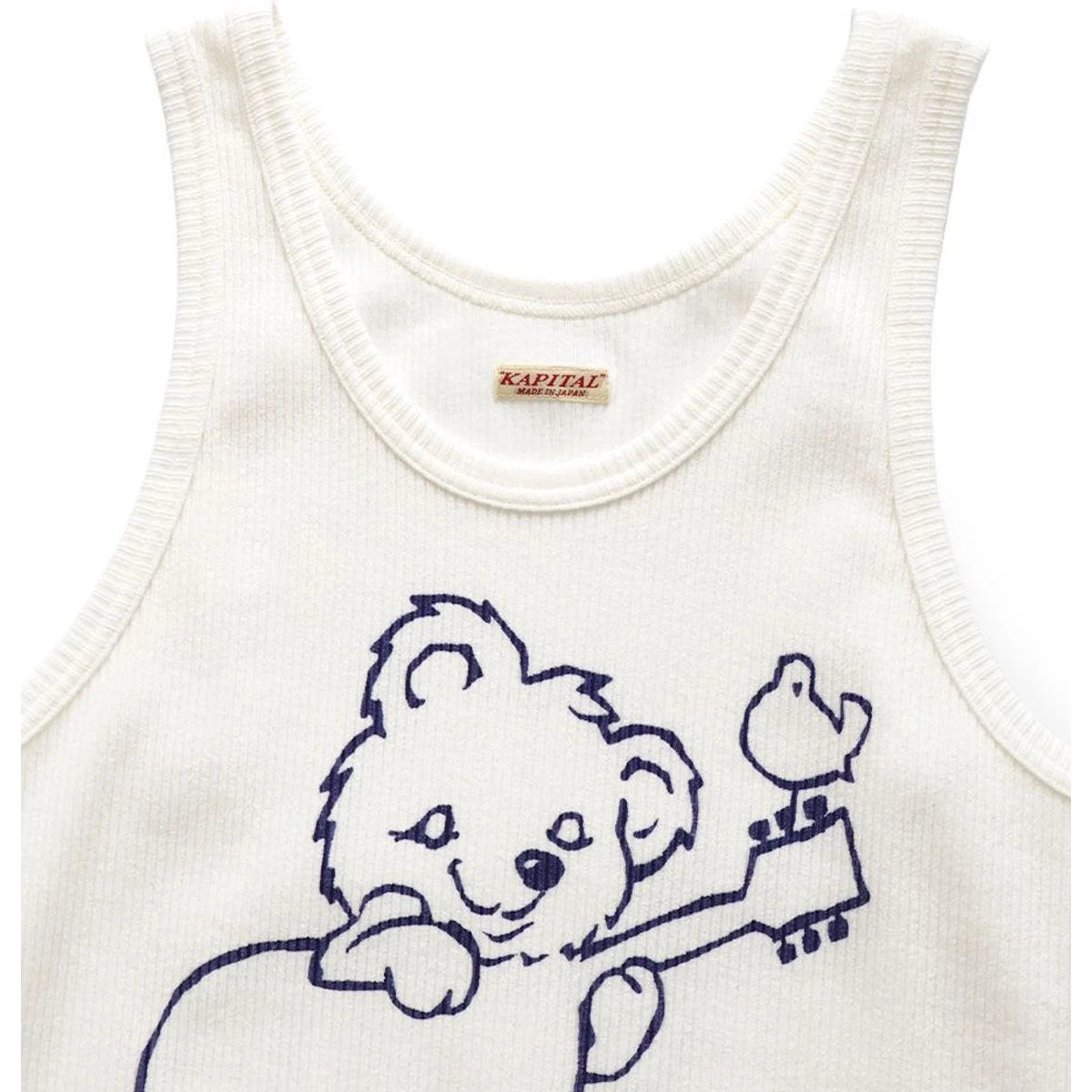 Kapital Stretch Rib Knit Tank Top (Little Bear & Harmony Print)