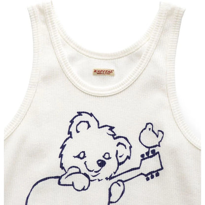 Kapital Stretch Rib Knit Tank Top (Little Bear & Harmony Print)