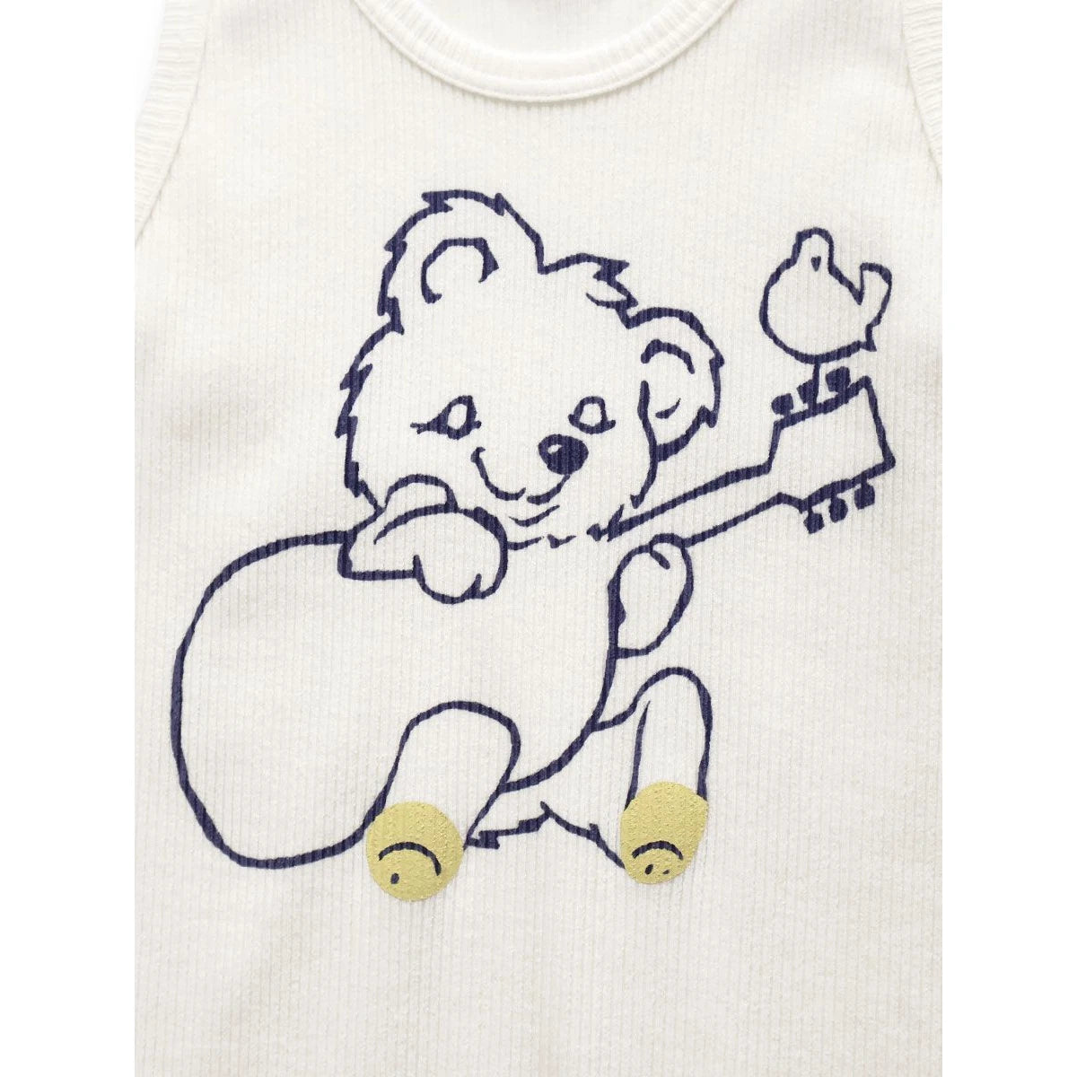 Kapital Stretch Rib Knit Tank Top (Little Bear & Harmony Print)