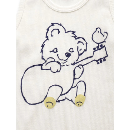 Kapital Stretch Rib Knit Tank Top (Little Bear & Harmony Print)