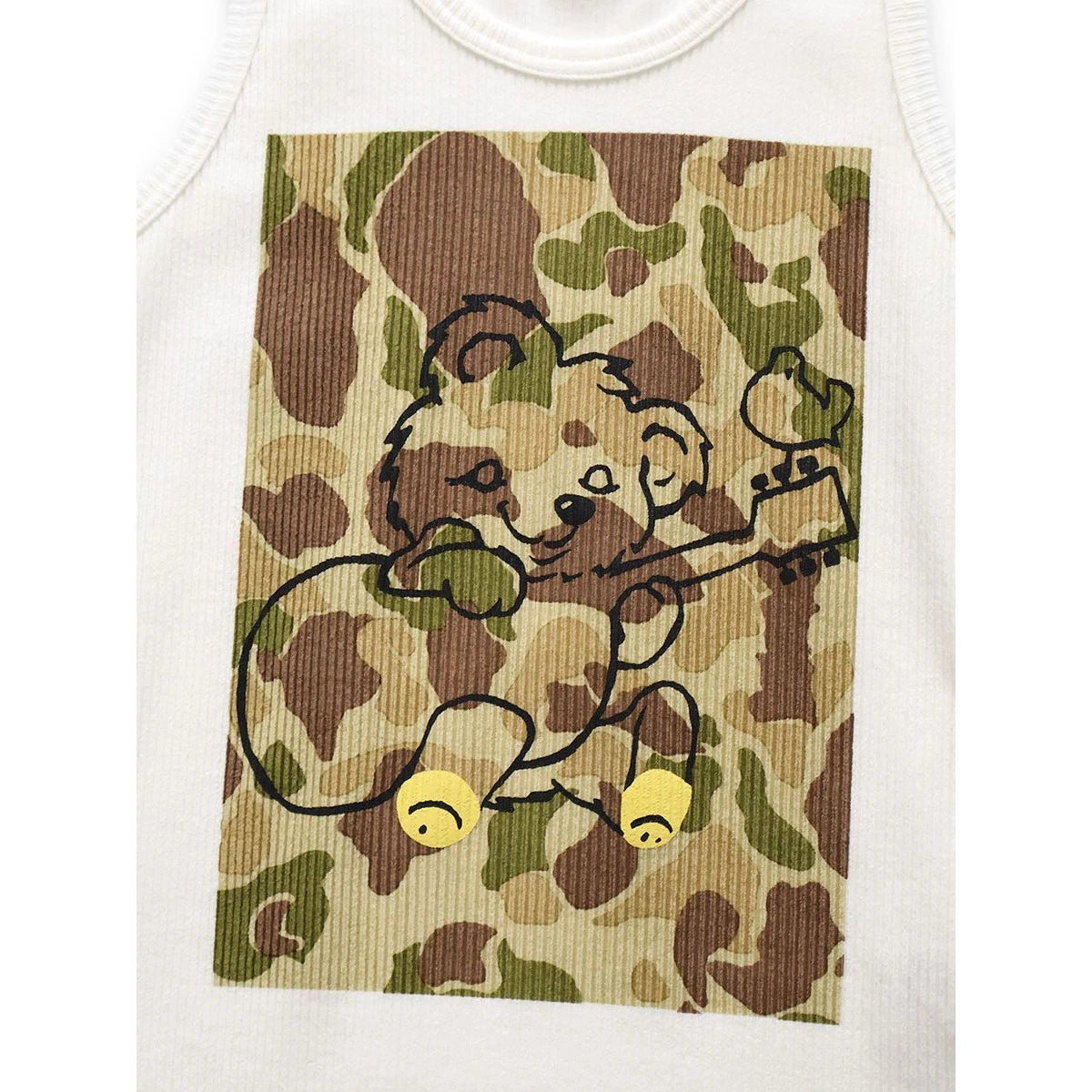 Kapital Stretch Rib Knit Tank Top (Camouflage Little Bear & Harmony Print)