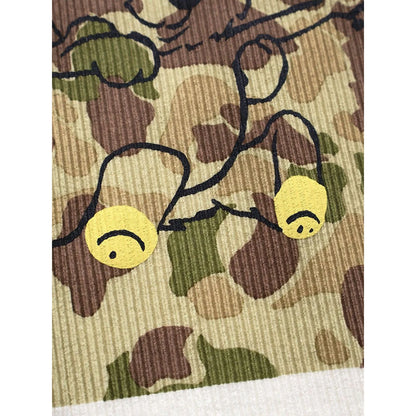 Kapital Stretch Rib Knit Tank Top (Camouflage Little Bear & Harmony Print)