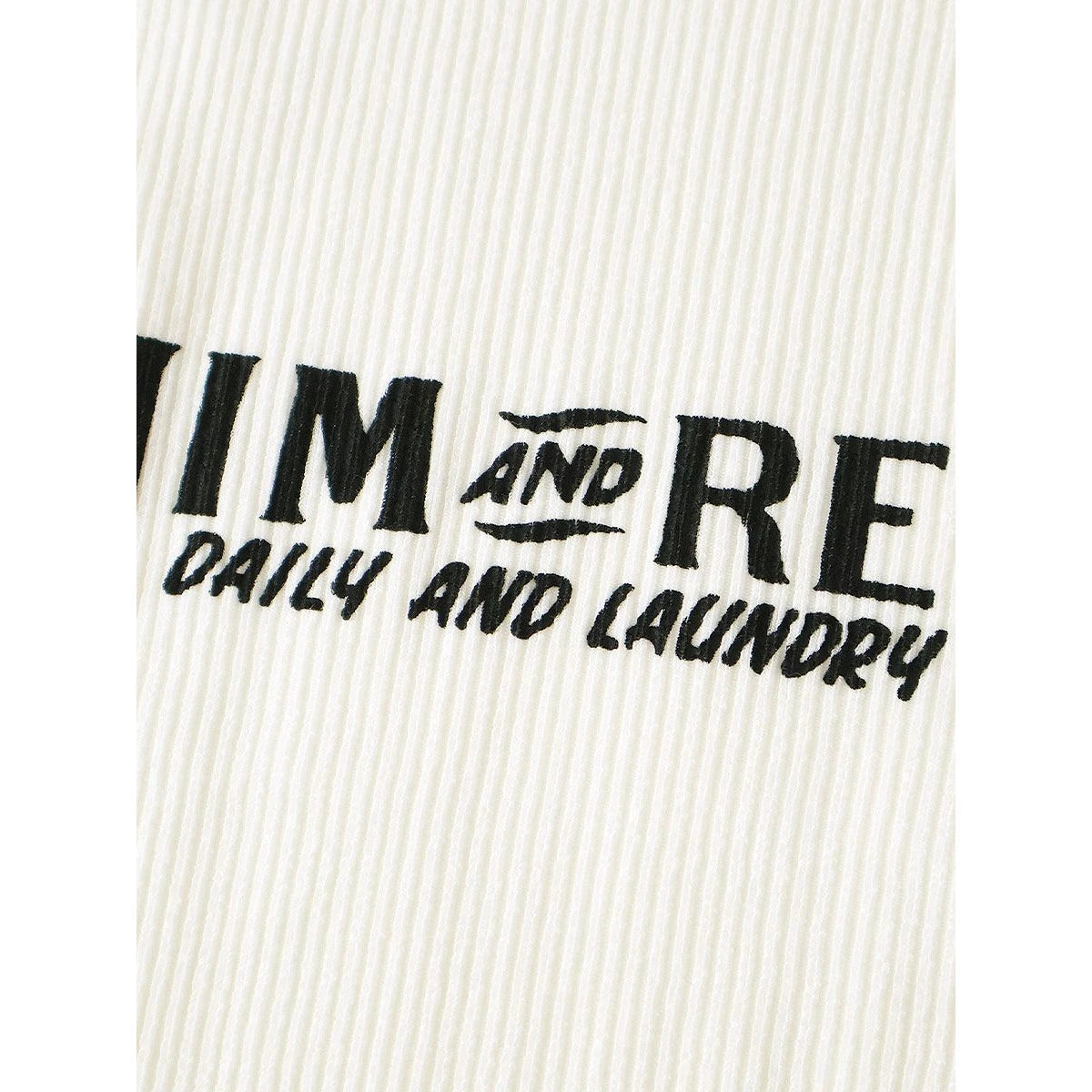 Kapital Stretch Rib Knit Tank Top (Denim Repair Print)