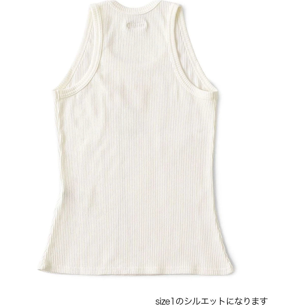 Kapital Stretch Rib Knit Tank Top (Peckish Dog Tag Print)