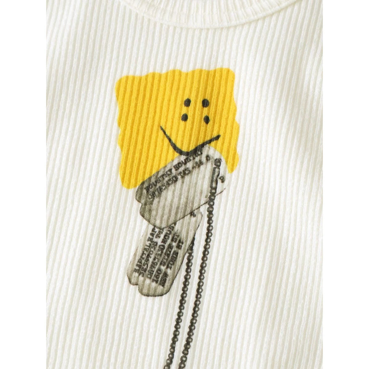 Kapital Stretch Rib Knit Tank Top (Peckish Dog Tag Print)