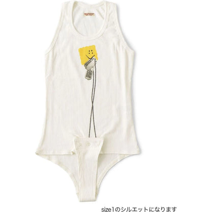 Kapital Random Stretch Rib Knit Swim Tank Top (Peckish Dock Tag Print)