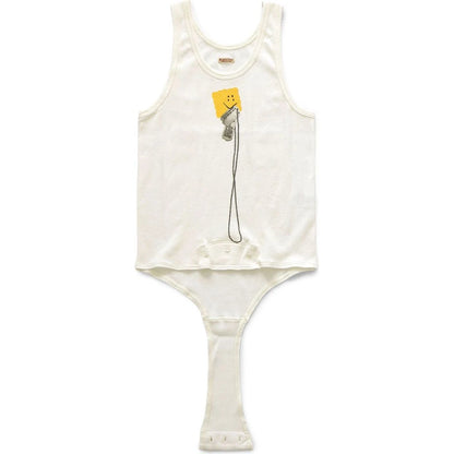 Kapital Random Stretch Rib Knit Swim Tank Top (Peckish Dock Tag Print)