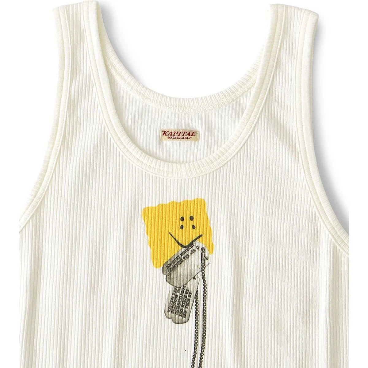 Kapital Random Stretch Rib Knit Swim Tank Top (Peckish Dock Tag Print)