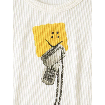 Kapital Random Stretch Rib Knit Swim Tank Top (Peckish Dock Tag Print)