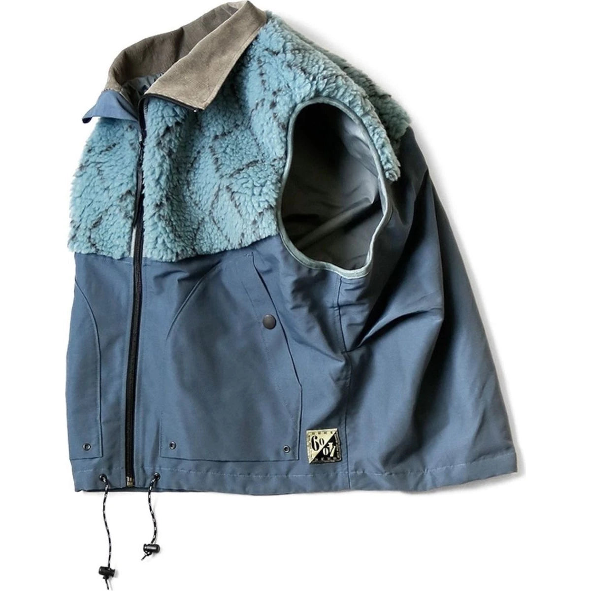 Kapital 60/40 Cross x Road Sashiko Fleece Hutte Vest