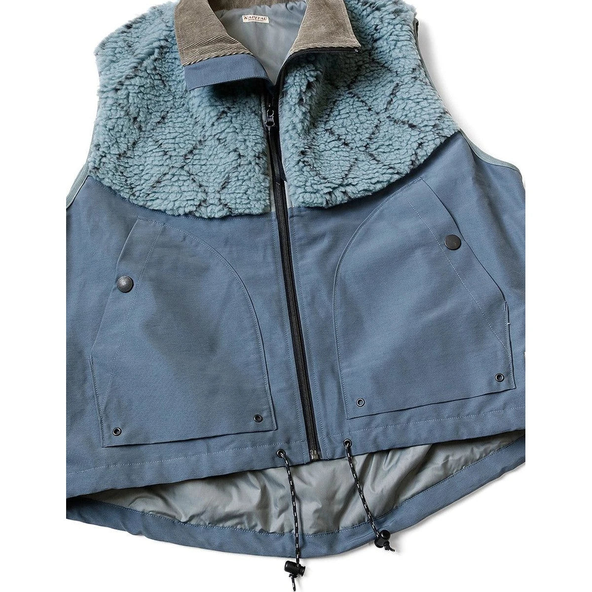 Kapital 60/40 Cross x Road Sashiko Fleece Hutte Vest