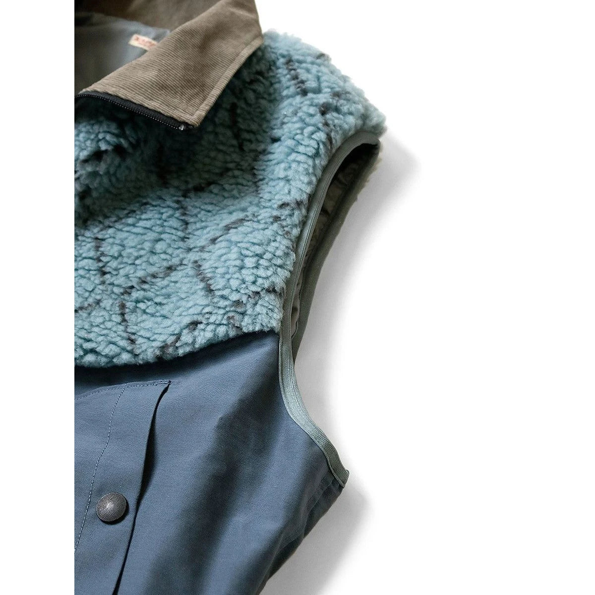 Kapital 60/40 Cross x Road Sashiko Fleece Hutte Vest