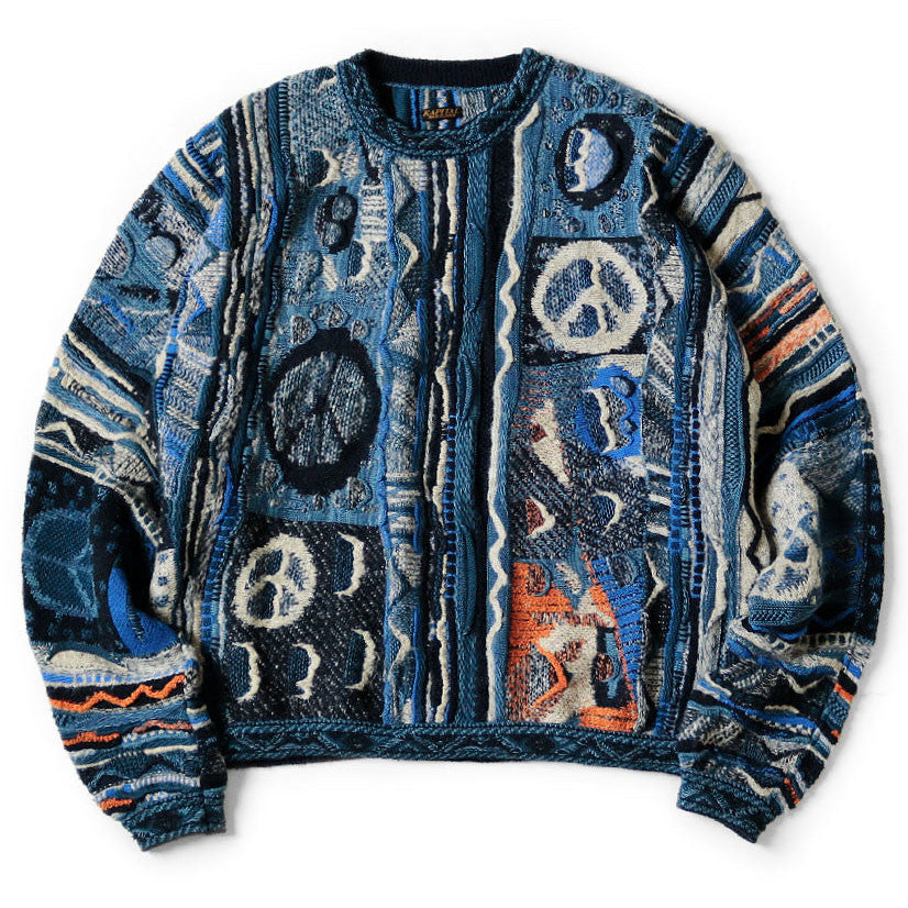 Kapital 7G Boro Gaudy Knit Crewneck Sweater