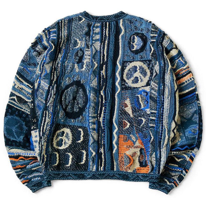 Kapital 7G Boro Gaudy Knit Crewneck Sweater