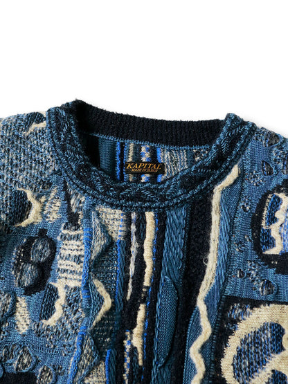 Kapital 7G Boro Gaudy Knit Crewneck Sweater