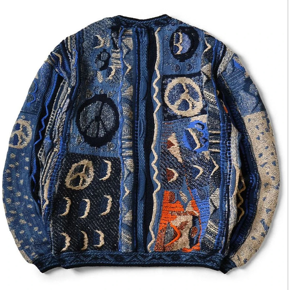 Kapital 7G Boro Gaudy Knit Crewneck Sweater
