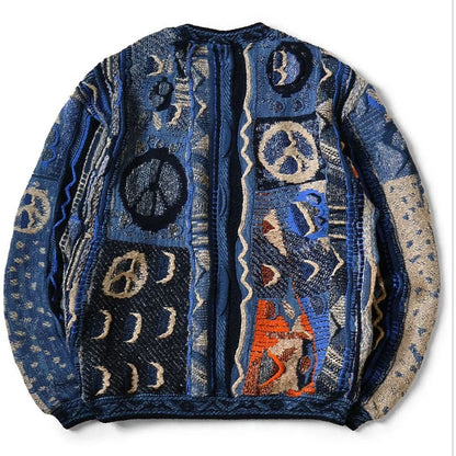 Kapital 7G Boro Gaudy Knit Crewneck Sweater