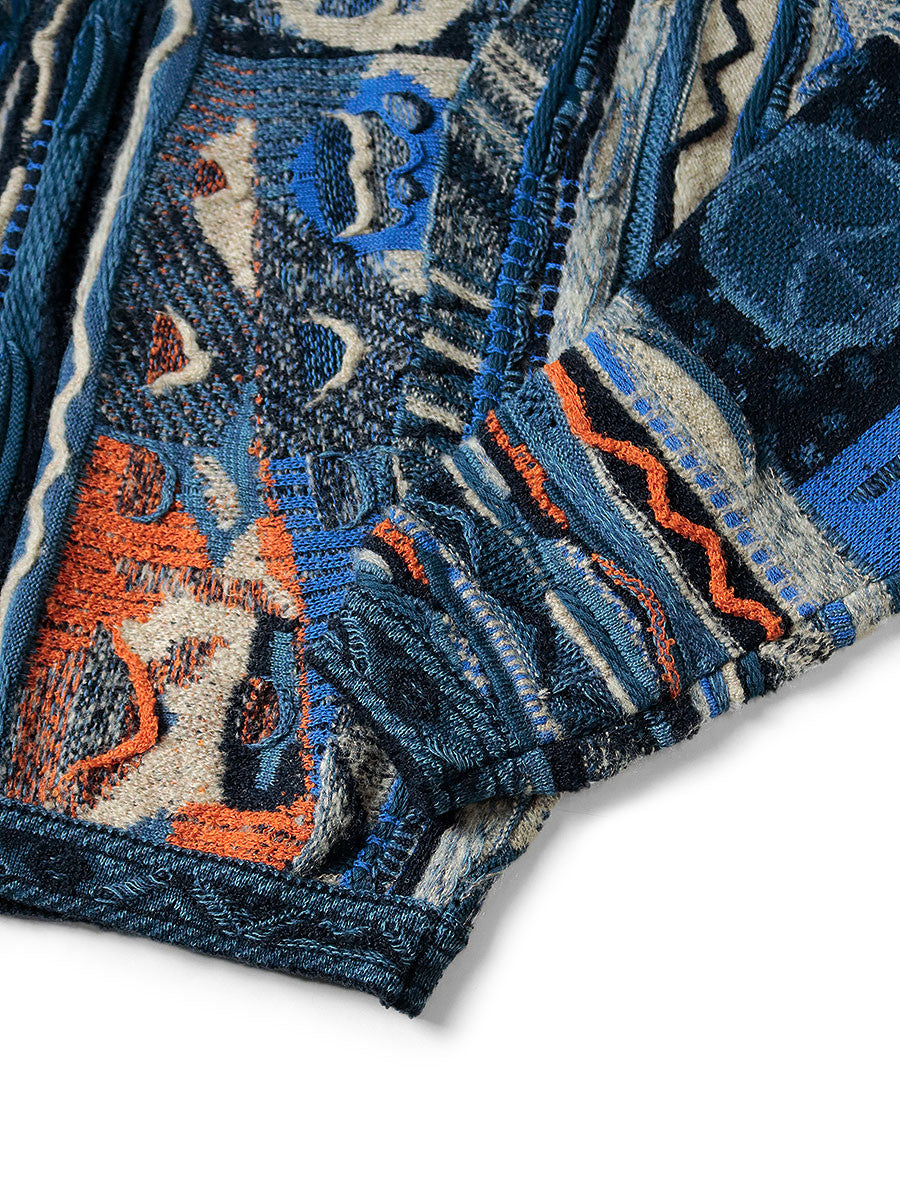 Kapital 7G Boro Gaudy Knit Crewneck Sweater