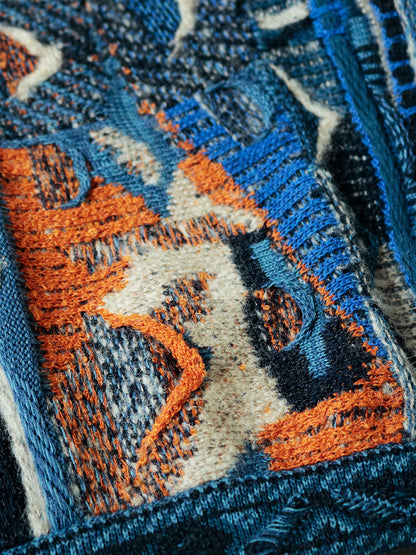 Kapital 7G Boro Gaudy Knit Crewneck Sweater