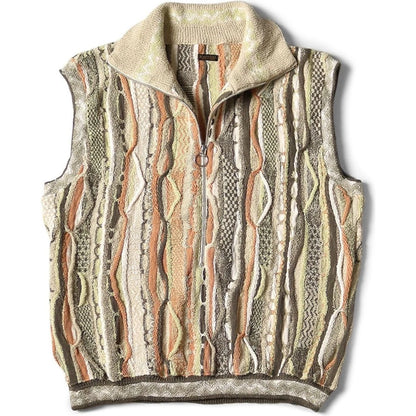 Kapital 7G Knit Gaudy Half Zip Vest