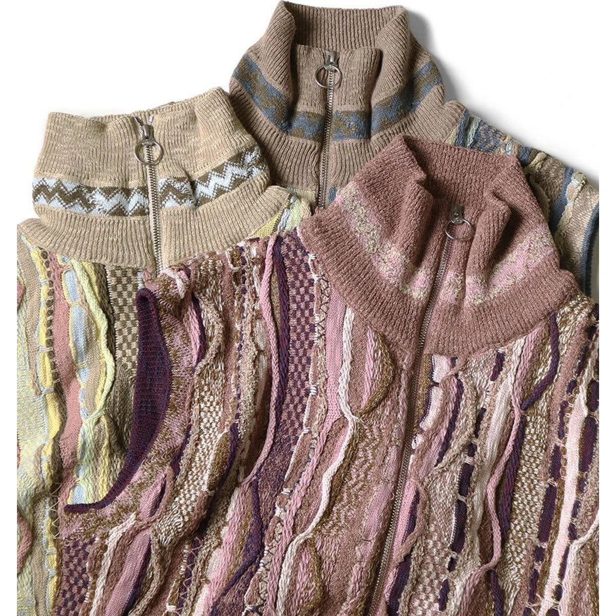 Kapital 7G Knit Gaudy Half Zip Vest
