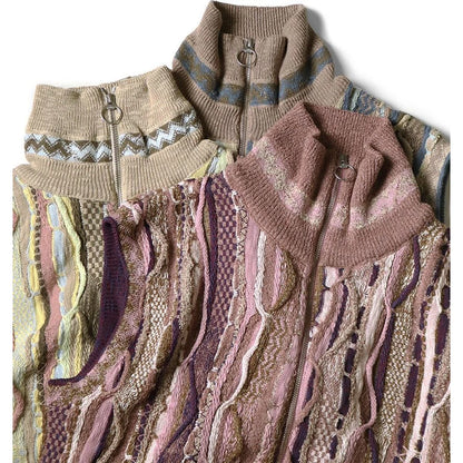 Kapital 7G Knit Gaudy Half Zip Vest