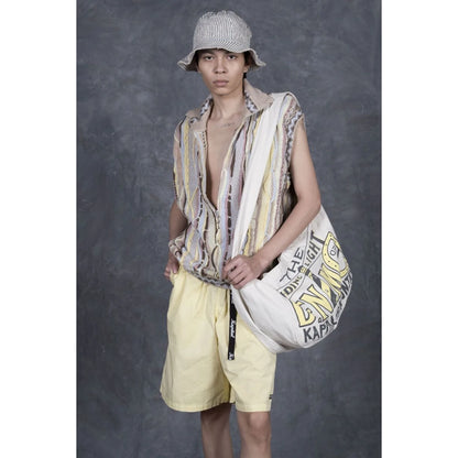 Kapital 7G Knit Gaudy Half Zip Vest