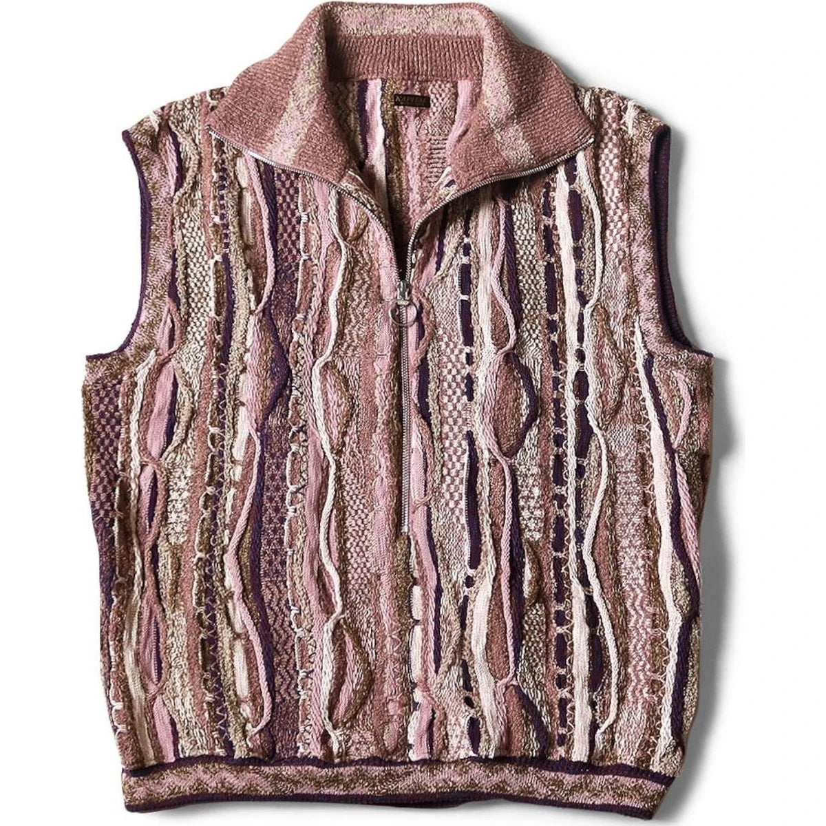 Kapital 7G Knit Gaudy Half Zip Vest