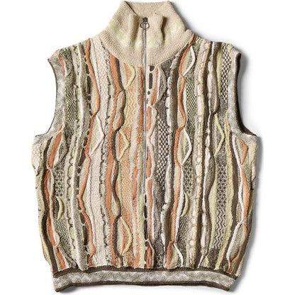 Kapital 7G Knit Gaudy Half Zip Vest