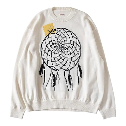Kapital 7G Knit Peckish Dreamcatcher Crew Neck Sweater