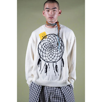 Kapital 7G Knit Peckish Dreamcatcher Crew Neck Sweater