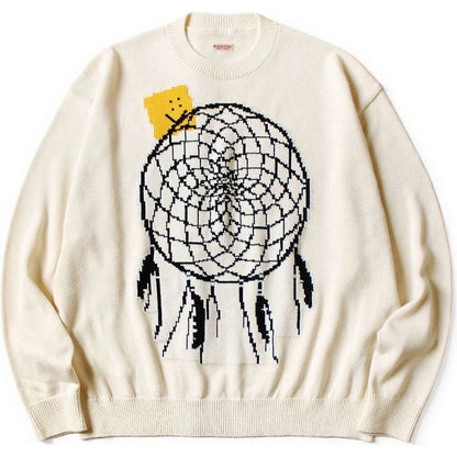 Kapital 7G Knit Peckish Dreamcatcher Crew Neck Sweater
