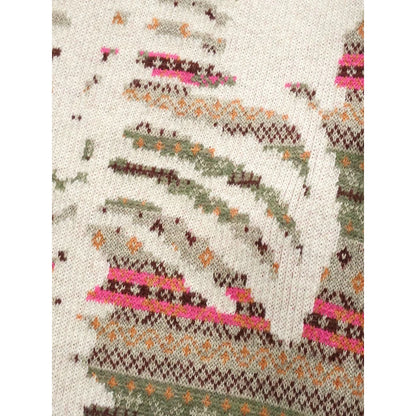 Kapital 7G Wool Fair Isle Bone Crew Neck Sweater