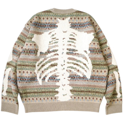 Kapital 7G Wool Fair Isle Bone Crew Sweater