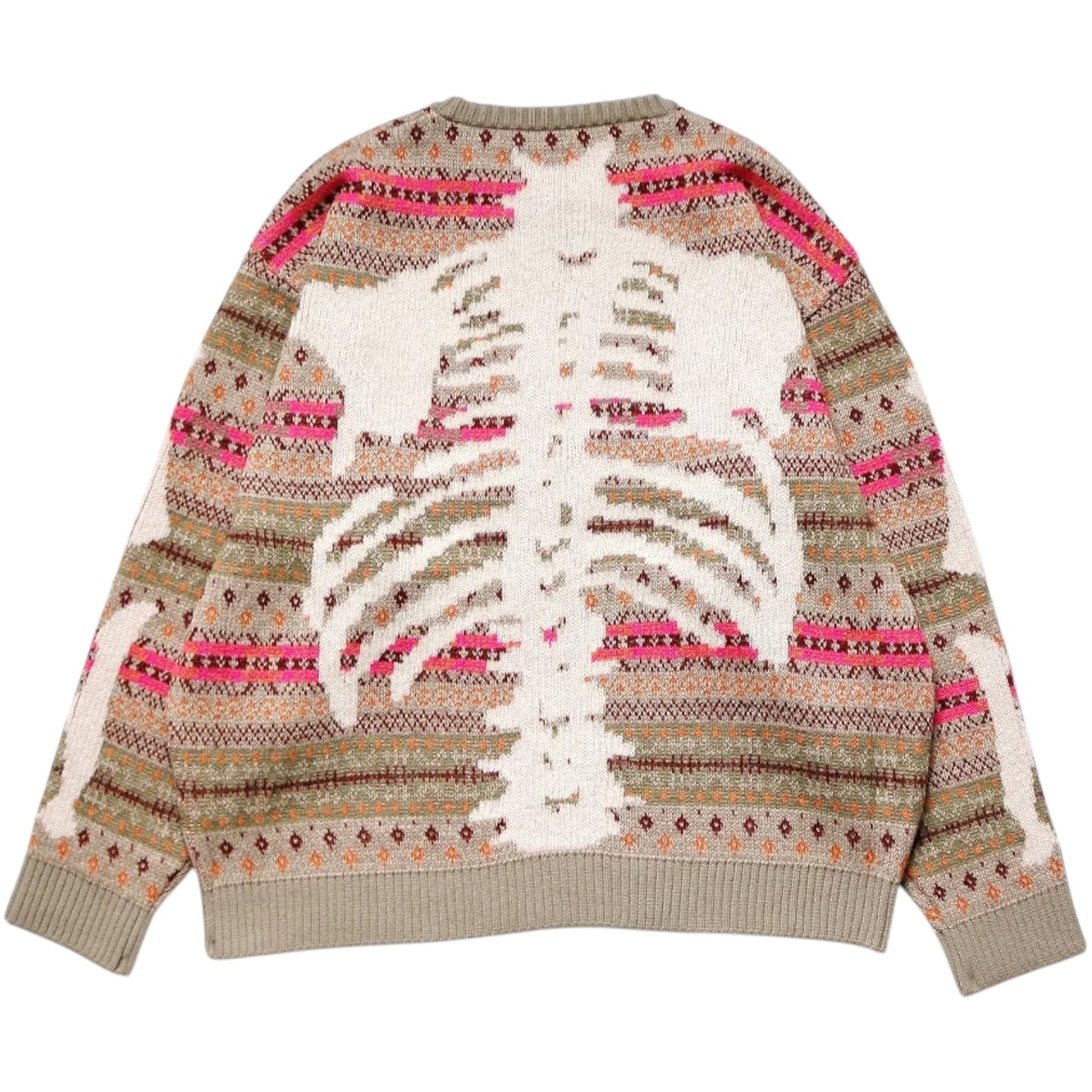 Kapital 7G Wool Fair Isle Bone Crew Sweater