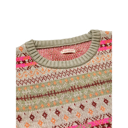 Kapital 7G Wool Fair Isle Bone Crew Sweater