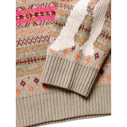 Kapital 7G Wool Fair Isle Bone Crew Sweater