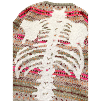 Kapital 7G Wool Fair Isle Bone Crew Sweater