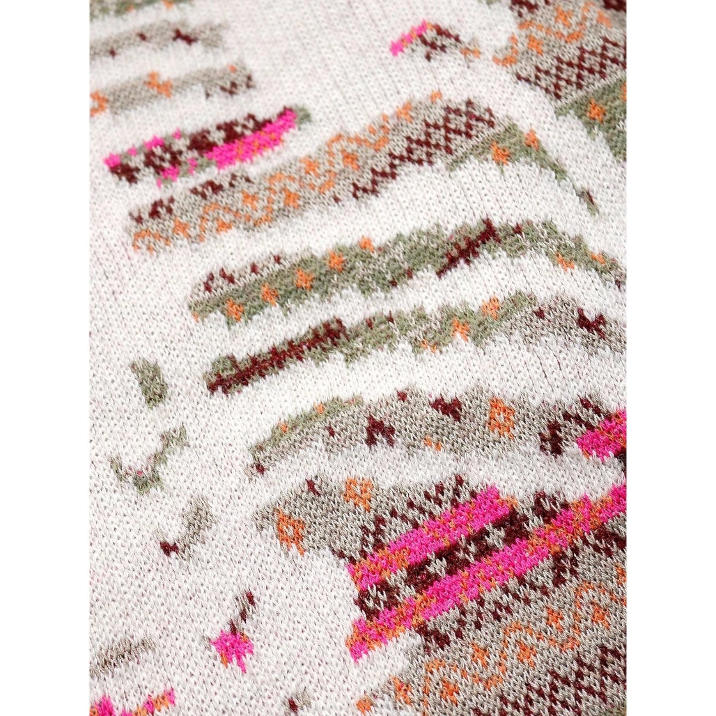 Kapital 7G Wool Fair Isle Bone Crew Sweater