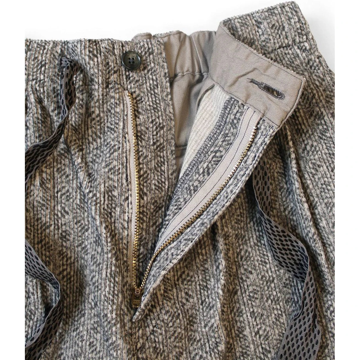 Kapital 8-Wale Corduroy Dawson-Stripe Pattern Easy Trousers