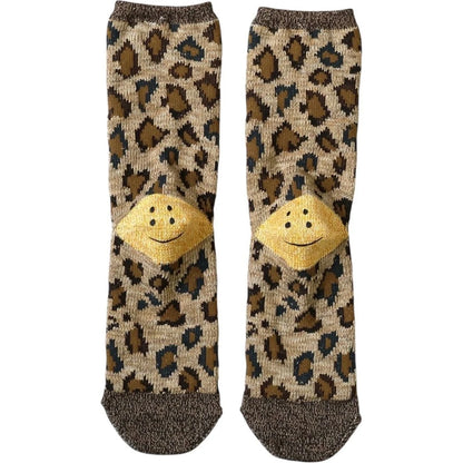 Kapital 84 Rainbowy Happy Heel Leopard Print Socks