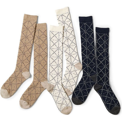 Kapital 84 Strands Of Mohair Yarn Sashiko Knee Socks