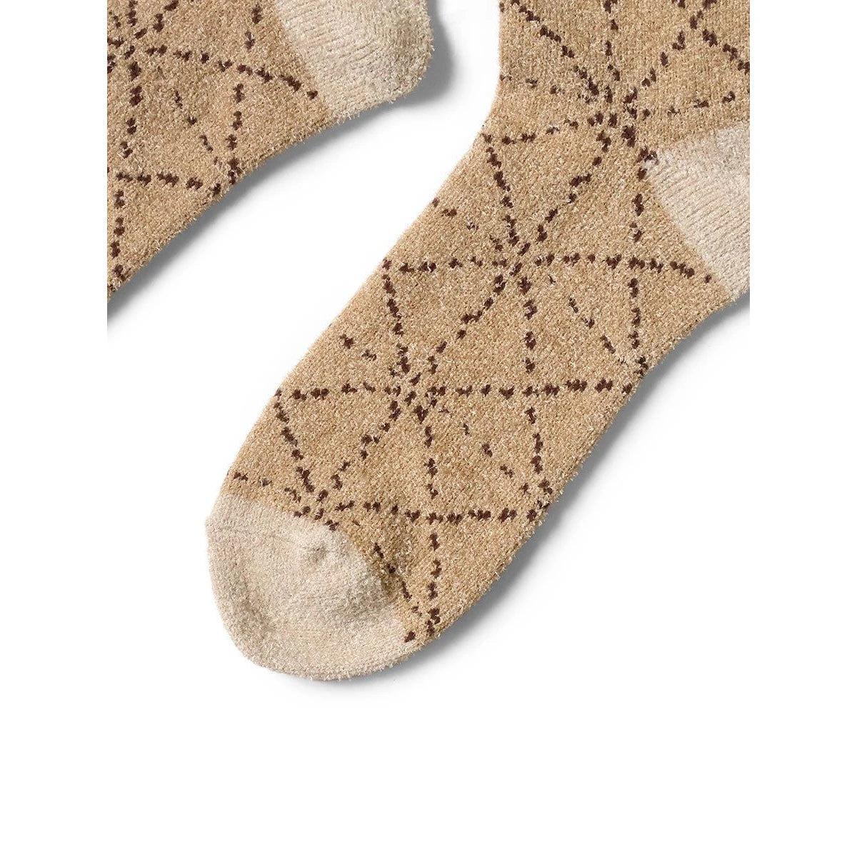Kapital 84 Strands Of Mohair Yarn Sashiko Knee Socks