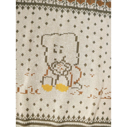 Kapital 8G Cotton Knit Peckish Rainbowy Fair Isle Crew Sweater