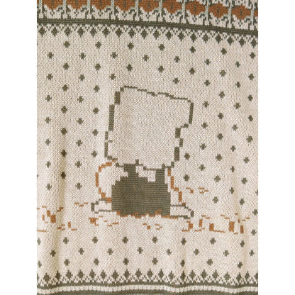 Kapital 8G Cotton Knit Peckish Rainbowy Fair Isle Crew Sweater