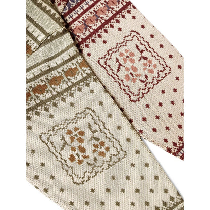 Kapital 8G Cotton Knit Peckish Rainbowy Fair Isle Crew Sweater