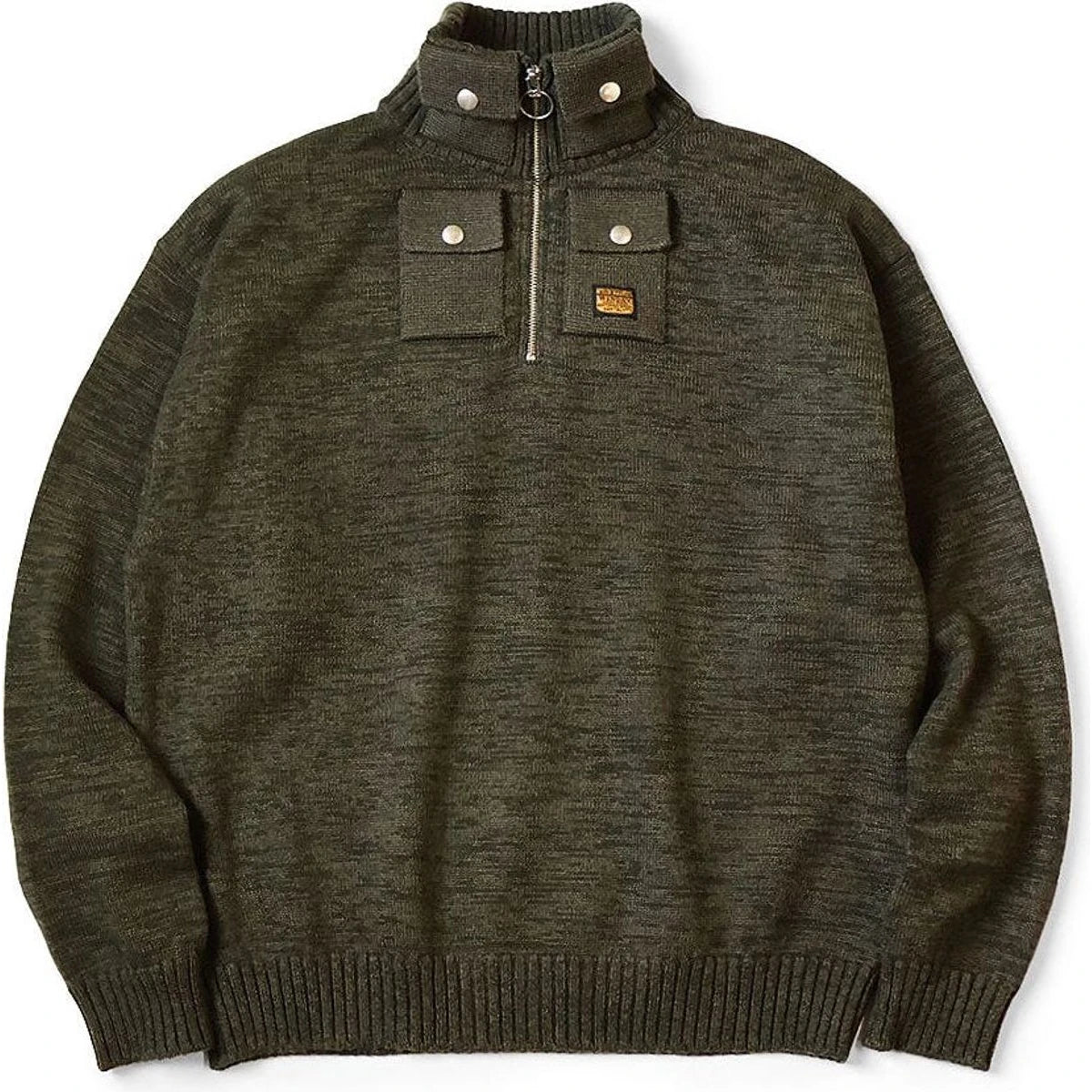 Kapital 8G Cotton Wool Nickel 4 Quarter Zip Sweater